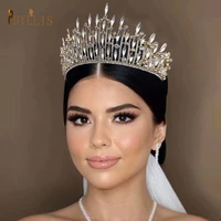 a206 luxury bridal crown wedding hair accessories rhinestone headband pageant headwear gorgeous princess diadem queen tiara