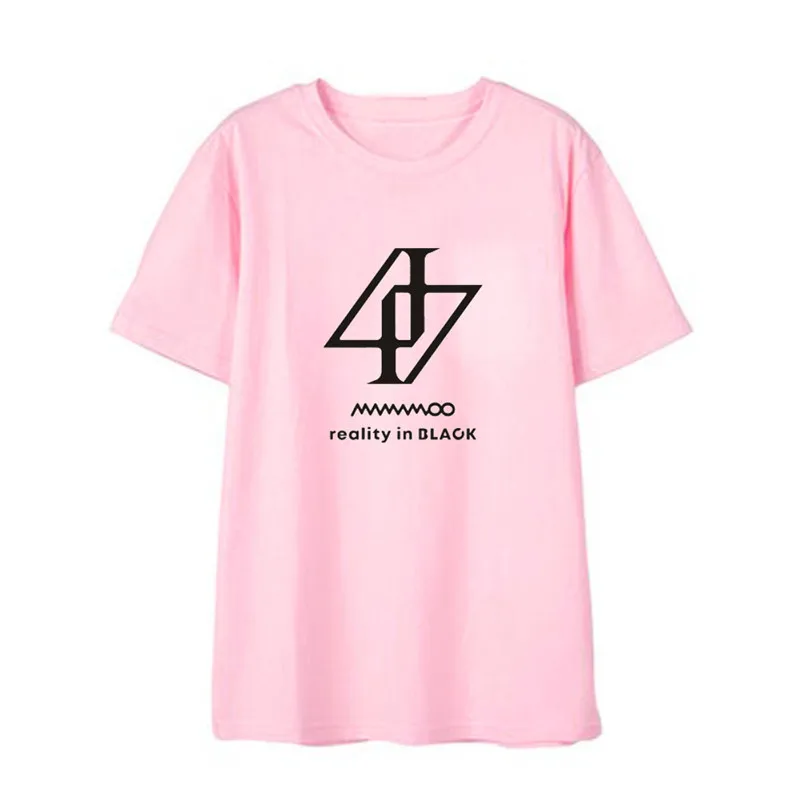 Kpop MAMAMOO reality in BLACK Album Shirts уличная одежда в стиле хип-хоп свободная футболка топы с