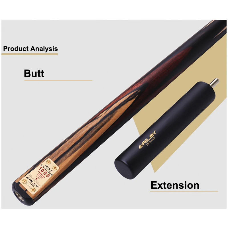 

Original RILEY RCENT-101 Handmade High-end 9.5mm One Piece Billiard Snooker Stick Cue with Case with Extension Limited to 1000
