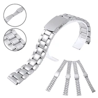 luxury watch band 1416182022mm stainless steel watch bands strap for wristwatch double clasp bracelet silver