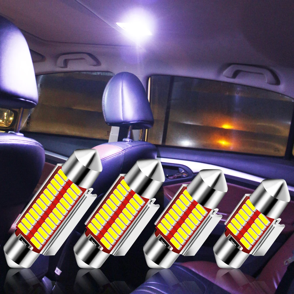 Festoon 31mm 36mm 39mm 41/42mm C10W C5W LED 12V bulbs for fiat 500 grande punto ducato panda ssangyong kyron actyon | Автомобили и