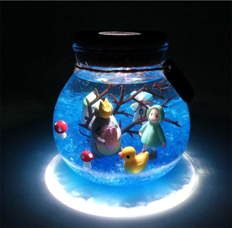 LED Aquarium Night Light RGB Color Dolphin Light Battery Powe Home Decorative Bedside Lamp For Baby Children Holiday Gif