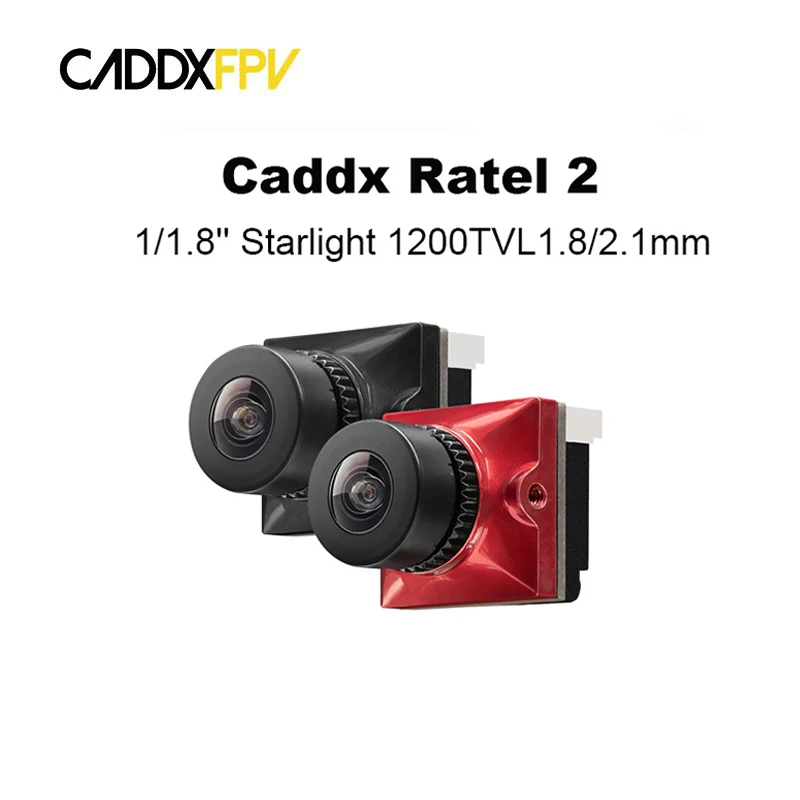 Caddx Ratel 2 1/1.8 ''Starlight 1200TVL1.8/2 1 мм объектив FOV 165 ° NTSC/PAL 16:9/4:3 переключаемая микро FPV
