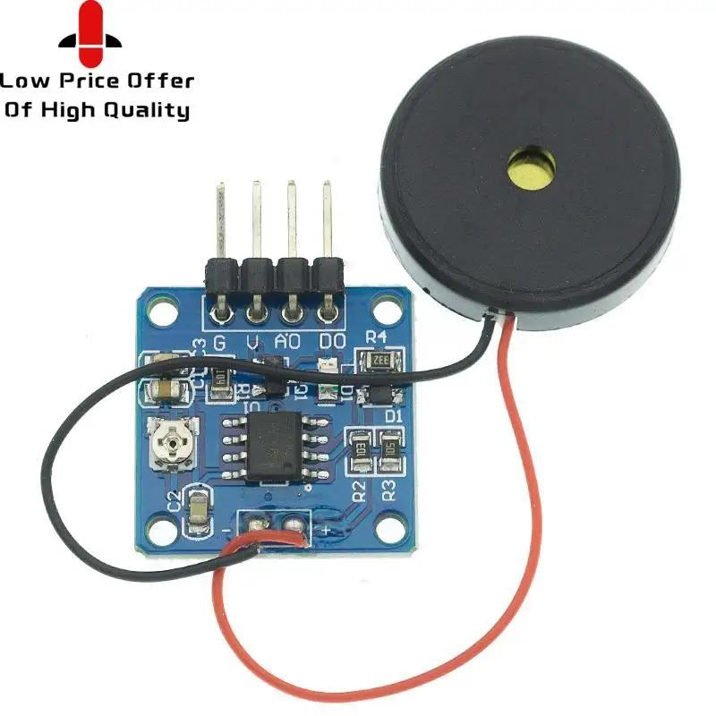 Пьезоэлектрический ударный датчик Вибровыключатель с пластиной для Arduino 51 UNO