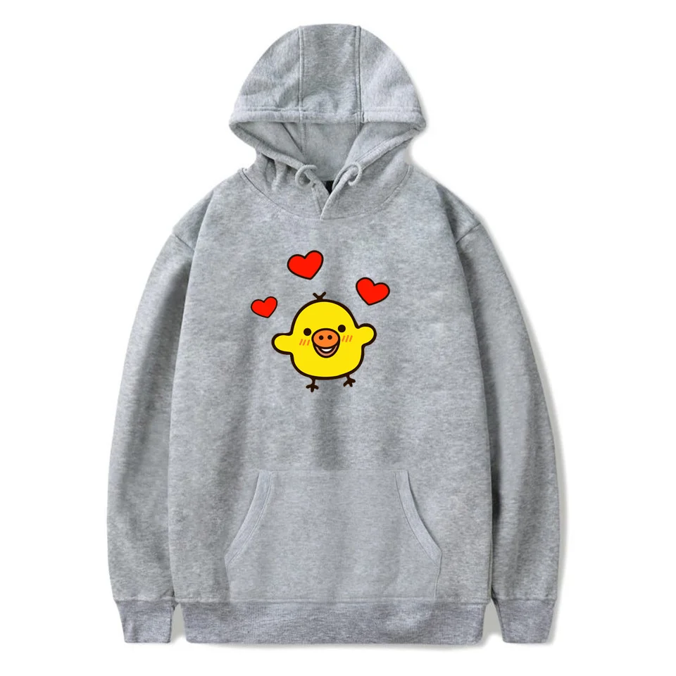 WAMNI Kiiroitori And Rilakkuma Hoodies Sweatshirt Men Streetwear Japanese Women Clothing Pullover Unisex Harajuku Tracksuit|Мужские
