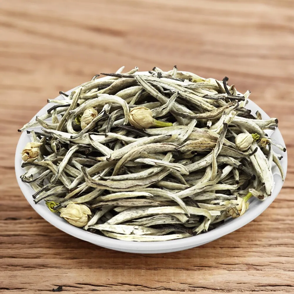 Жасмин чай 100 г герметичный Карманный жасмин серебряная игла большой белый