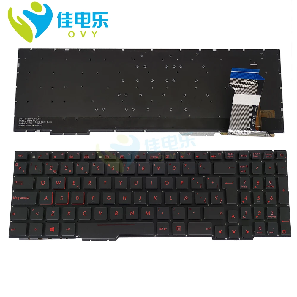 

OVY SP light Backlit keyboard GL553 VW for ASUS ROG GL553V GL553VE GL553VS Spanish black laptops Keyboards 0KNB0 6674FR00 Best