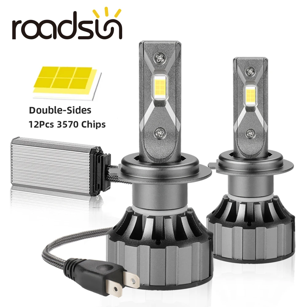 Roadsun мини H4 H7 светодиодный автомобилей головной светильник лампочки Canbus H1 H11 9005 9006