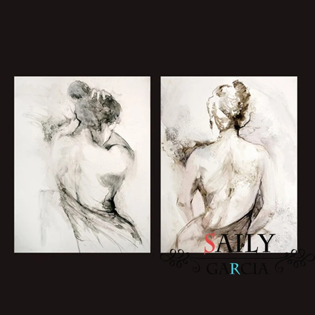 Абстрактная Картина на холсте Черно белая сексуальная картина эскиз женщина