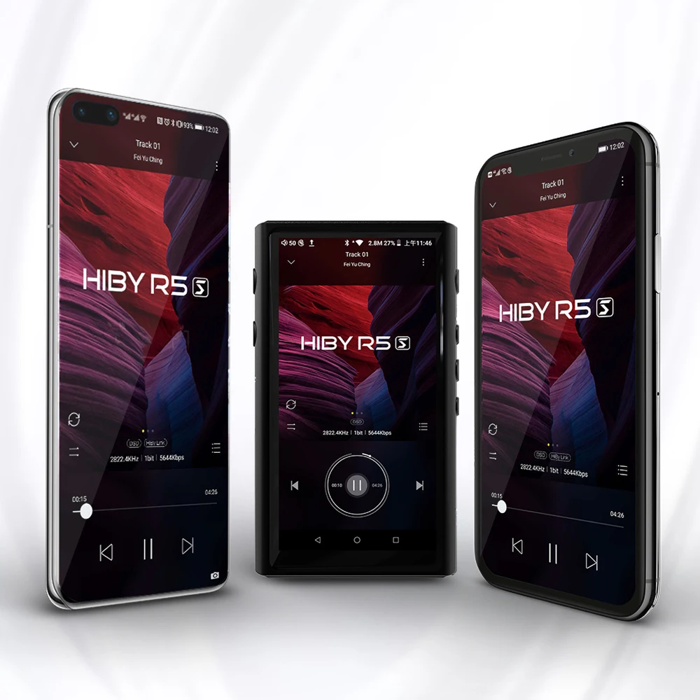 HiBy R5 Saber Music Player MP3 HiFi Lossless HiRes MQA/Tidal/Bluetooth/Dual CS43198/WiFi/Air Play/LDAC/DSD/aptX/ Android 8.1HiBy |