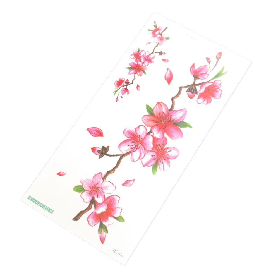 Сакура Водонепроницаемый временные Татуировки Наклейки женский стойких секс
