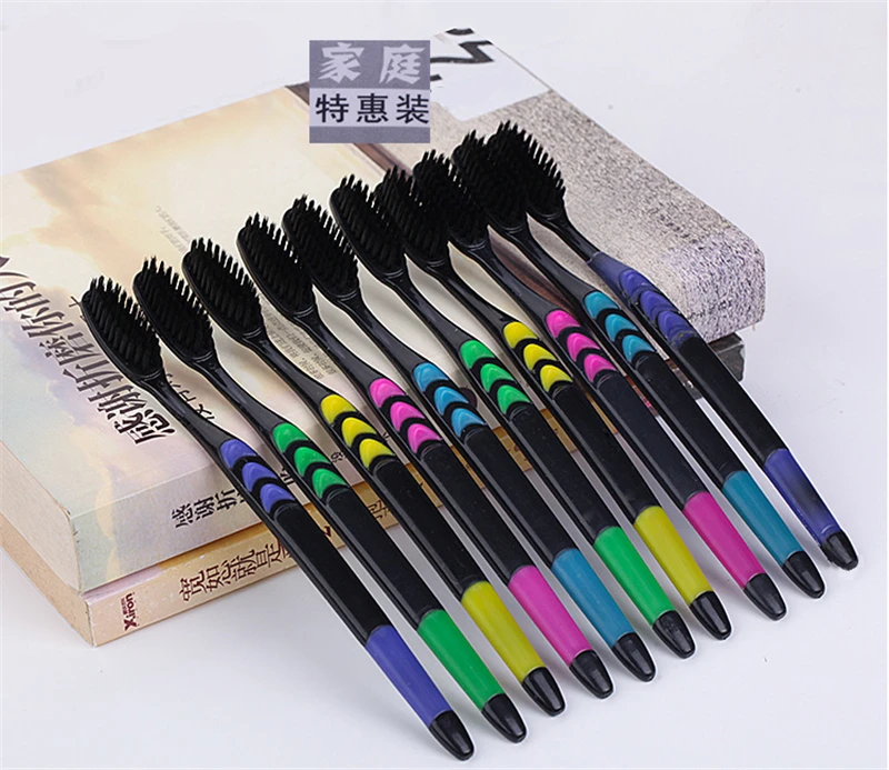 10 шт. щетка из мягкой щетины с бамбуковым углем натуральная нано-защита для ухода