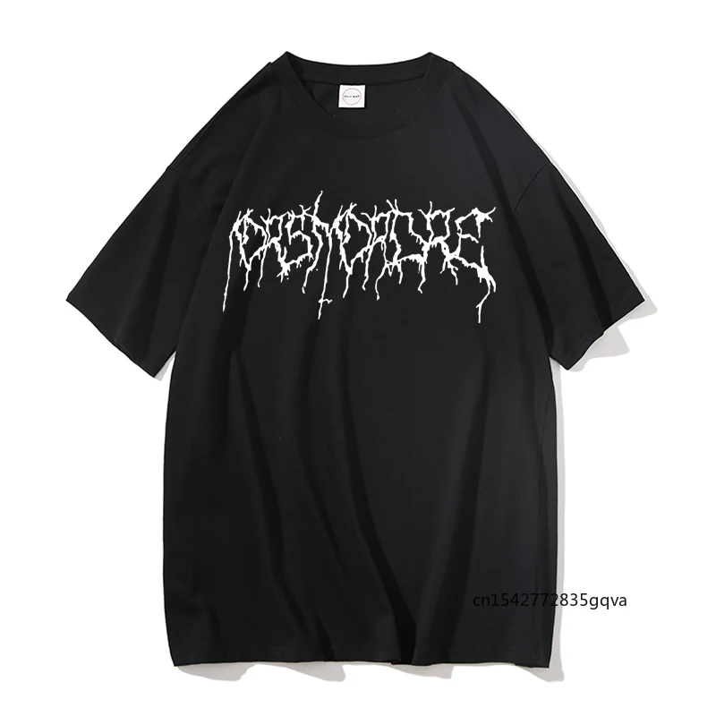 

Harajuku Loose Oversize T Shirt Punk Letter Gothic Print Short Sleeve Women Black Streetwear Vintage Clothing Tops
