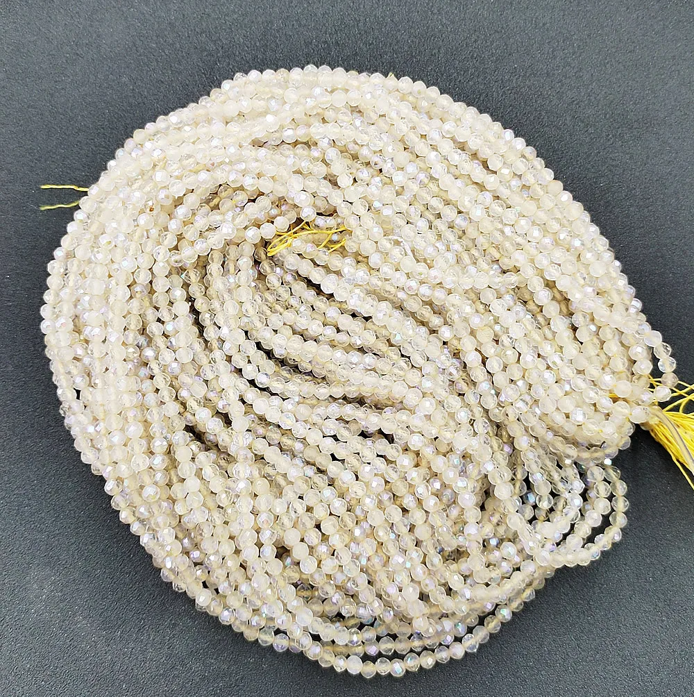 Natural Stone Golden Sun Faceted Loose Beads 3-4mm Fine Colorful For DIY Bracelet Necklace Earring Accessories | Украшения и