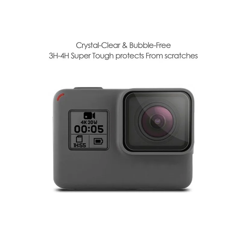 Защитное покрытие из закаленного стекла чехол для GoPro Hero5 черный объектив ЖК