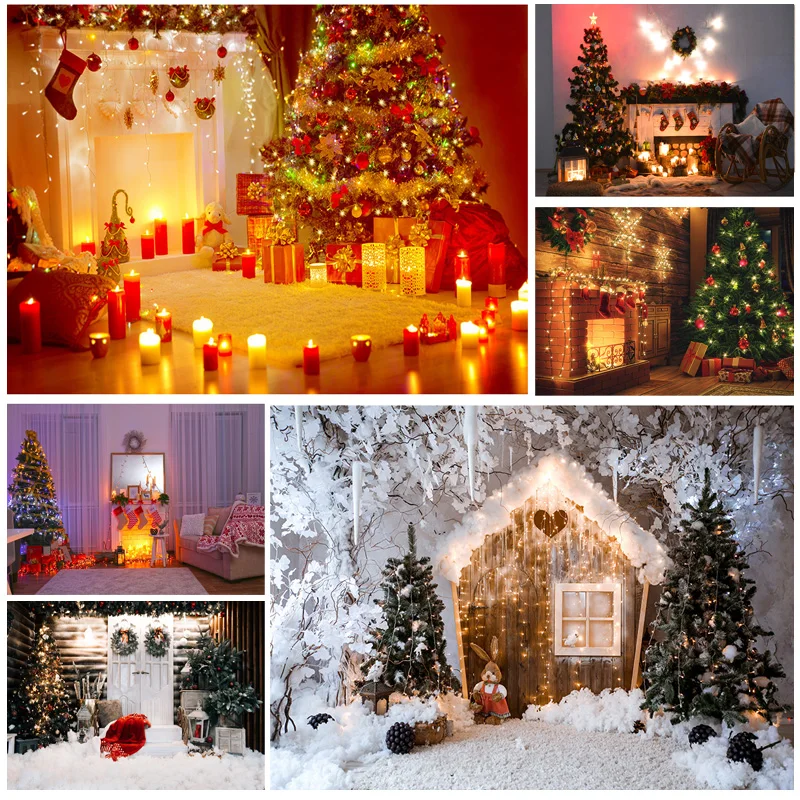 

SHUOZHIKE Art Fabric Christmas Indoor Theme Photography Background Baby Backdrops For Photo Studio Props 21710 CHM-04