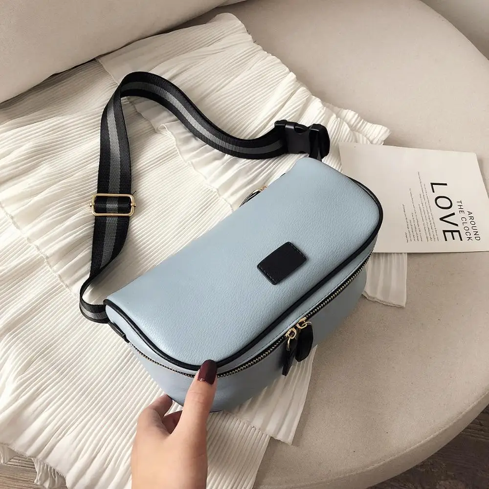 Простые Дизайнерские Для женщин широкий ремень сумки на одно плечо сумка через