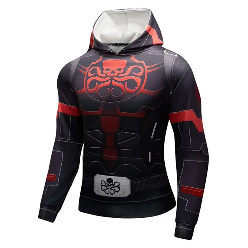 Толстовки с капюшоном 3D принтом мстители Железный человек Человек-паук