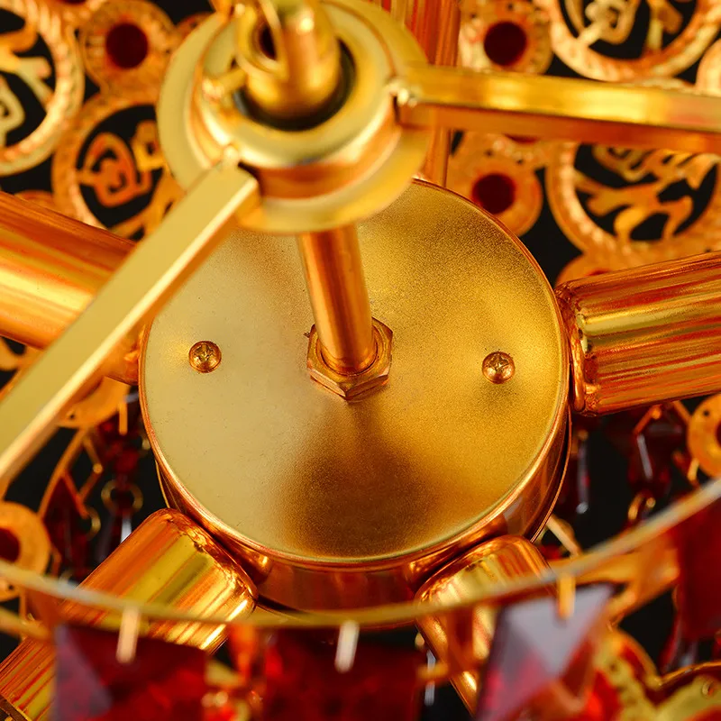 Новый китайский Хрустальный подвесной светильник женитьба Красочный