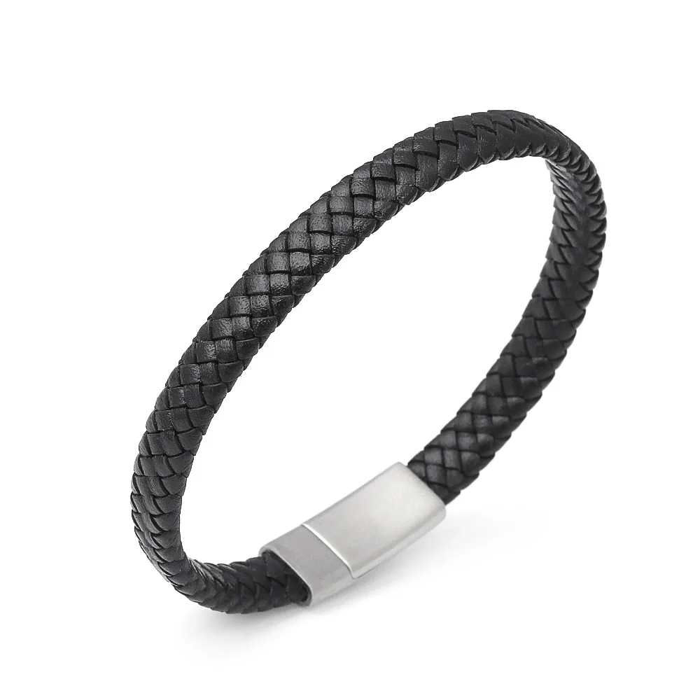 

CUTEECO New Popular Retro Stainless steel Bracelet for men/women Multi-layer braided Genuine Leather punk Metal Sport gift