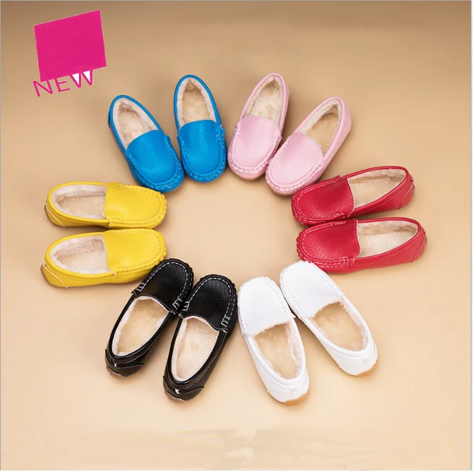 Туфли детские из ПУ кожи мягкие удобные лоферы без застежки повседневная обувь с