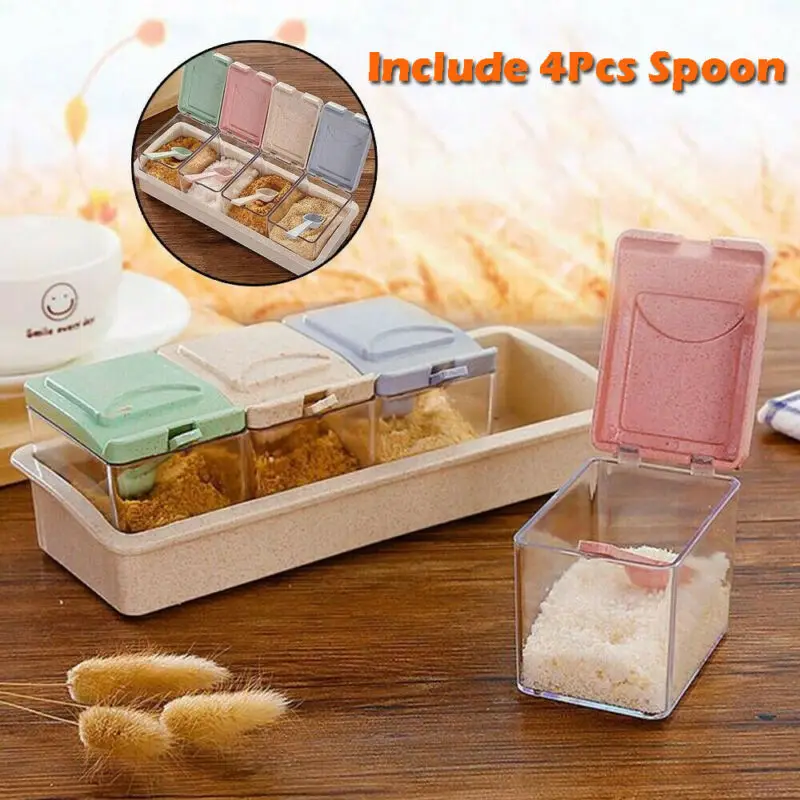 Кухня соли и коробки для перца приправ набор емкости хранения специй приправы