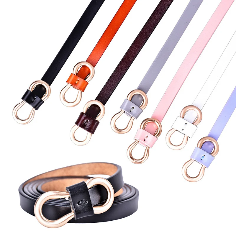 

Fashion Designer Belt Genuine Leather Belts For Women Waist Long Thin Cinturon Mujer Easy Knot Dress Waistband Corset Cintos