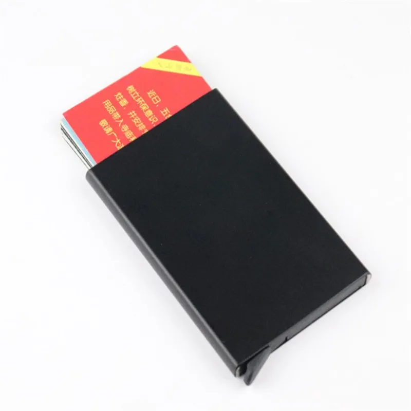 Тонкий Алюминиевый металлический держатель для карт и с защитой от кражи карман