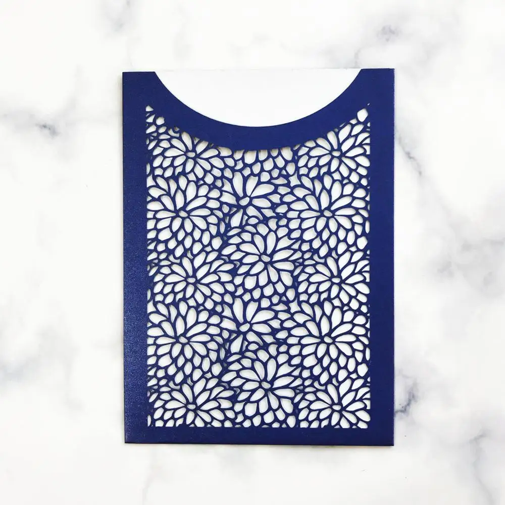 40 шт./лот романтические Синие Свадебные Пригласительные открытки с маленьким