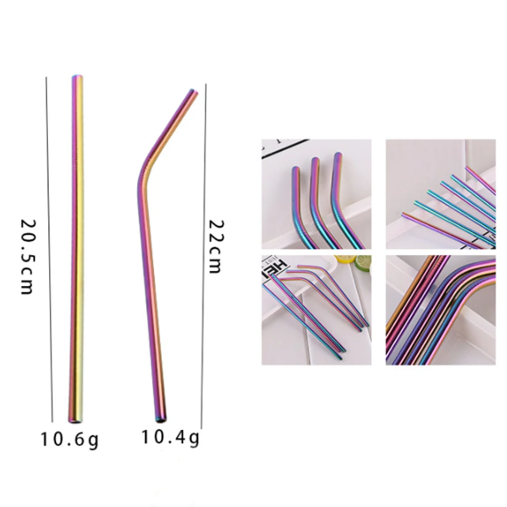

Stainless Steel Drinking Straw Reusable High Quality Eco Friendly Straight Bendy Metal Straws Wedding Birthday Party Supplies