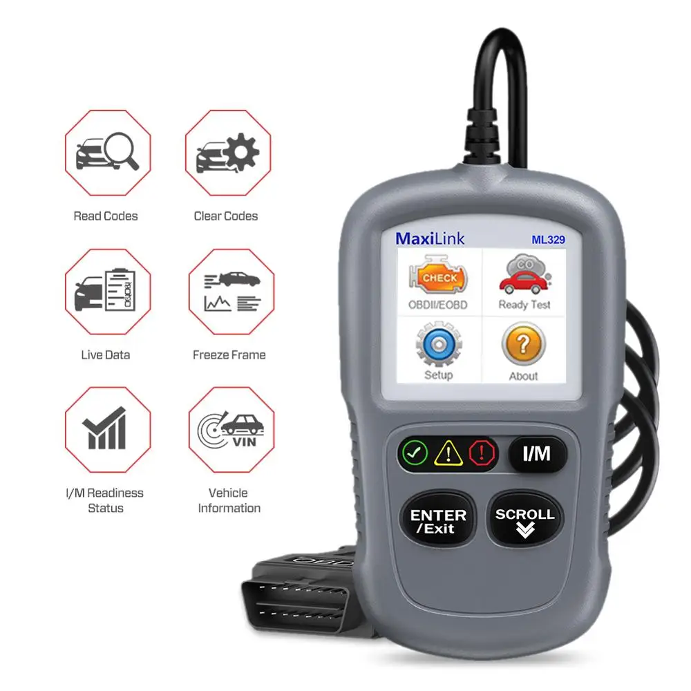 Autel MaxiLink ML329 автоматический считыватель кодов OBD2 сканер автомобильный OBDII