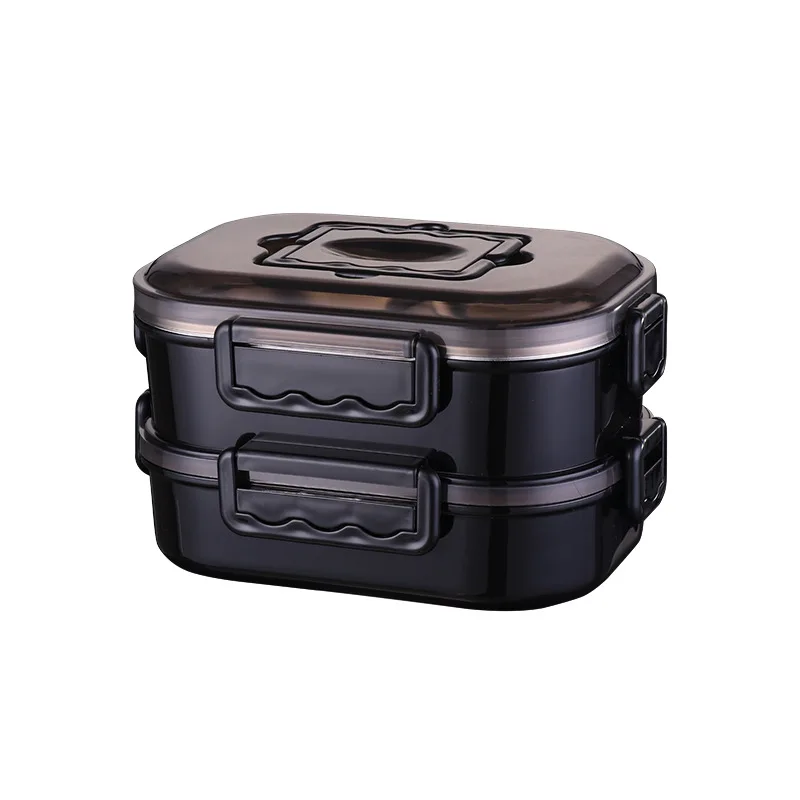 

New Black Portable 304 Stainless Steel Lunch Box Hot Japanese Style Compartment Bento Box Kitchen Leakproof Food Container
