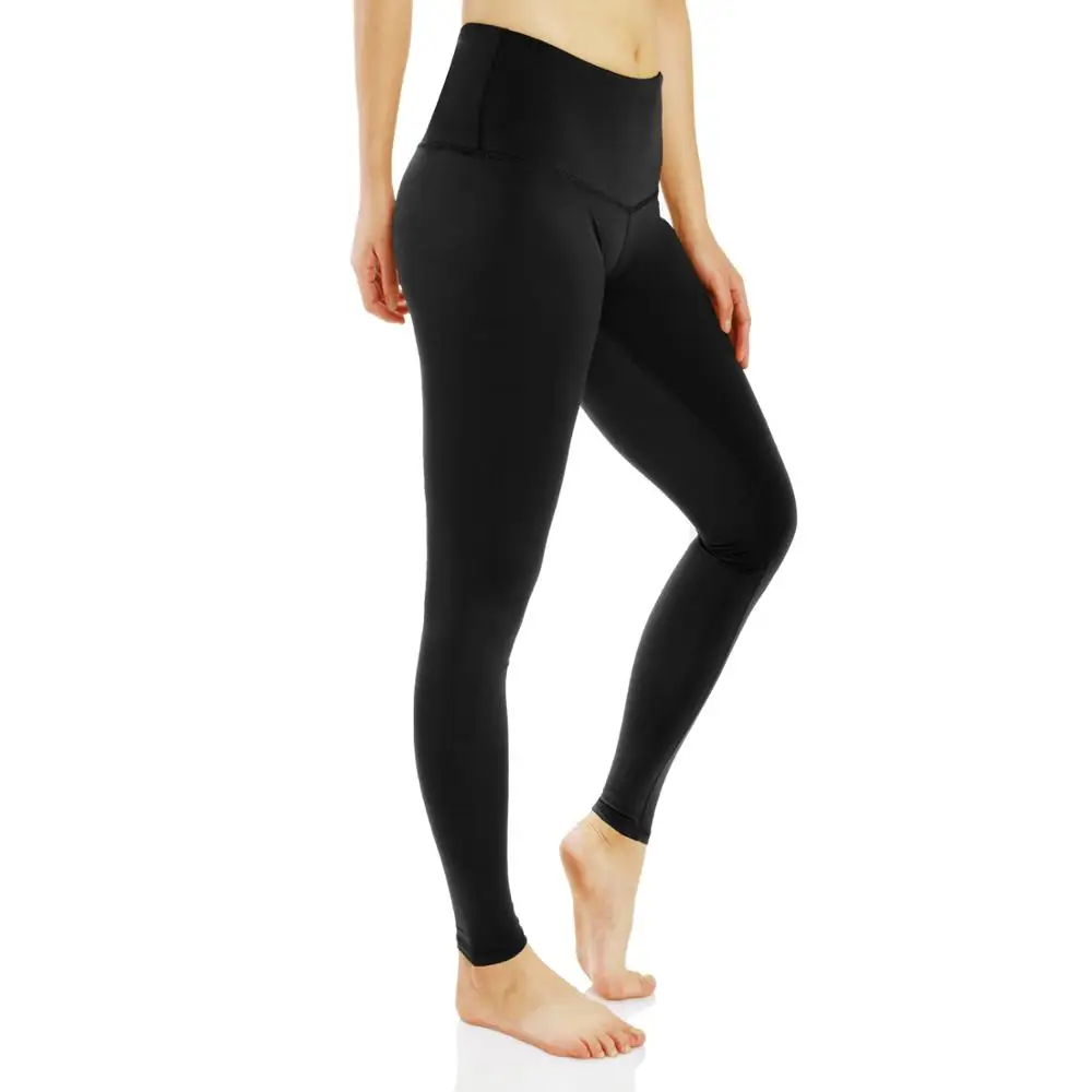 LUKITAS фитнес женские эластичные с высокой талией однотонные спортивные Йога Бег