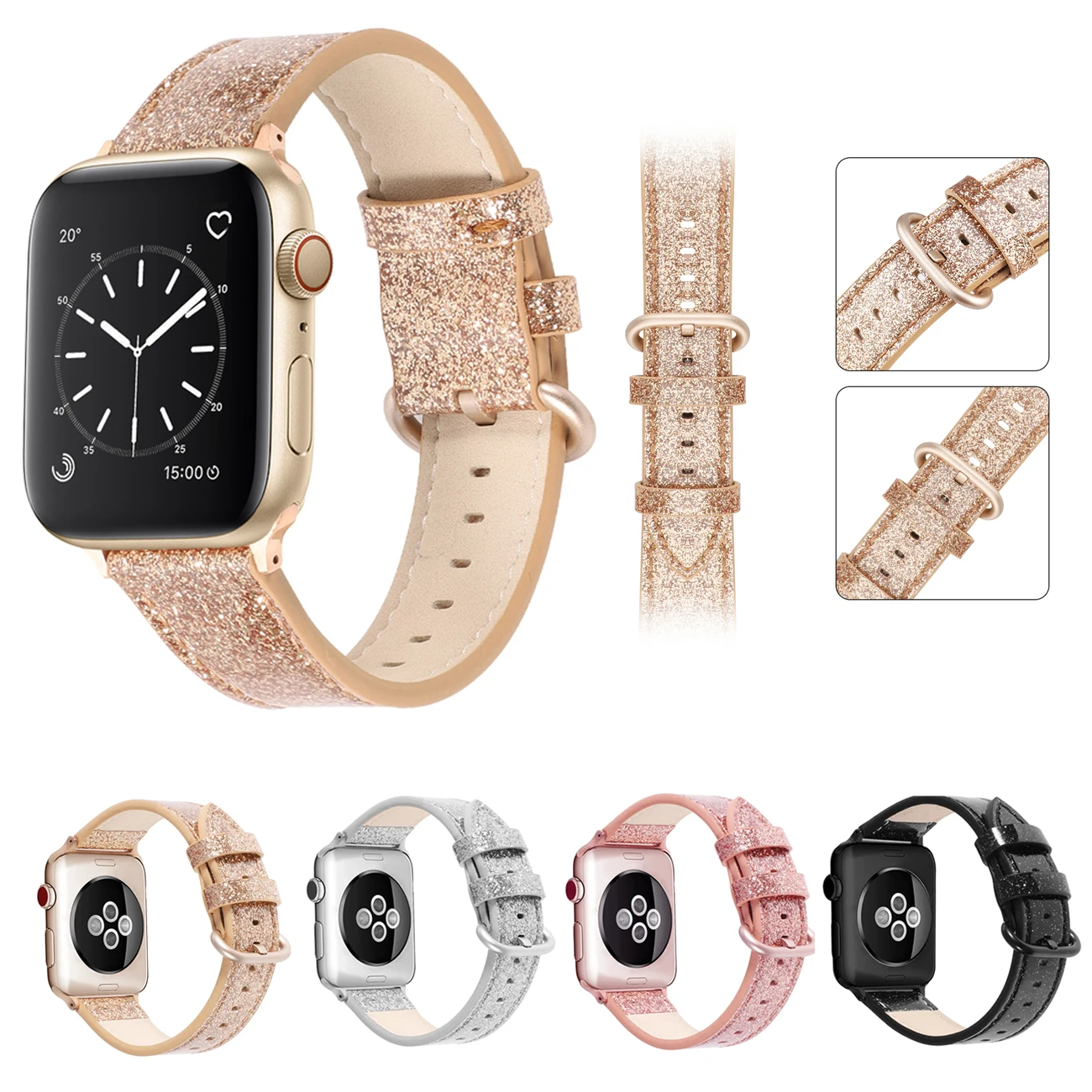 Узкая петля для Apple Watch кожаный ремешок 40 мм 44 мм для iwatch 38 мм 42 мм ремешок серии 5 4 3 2 1