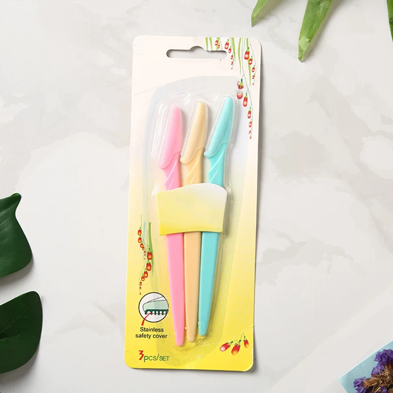 3 шт./компл. Бритва для бровей машинка удаления волос на лице триммер острый Мини