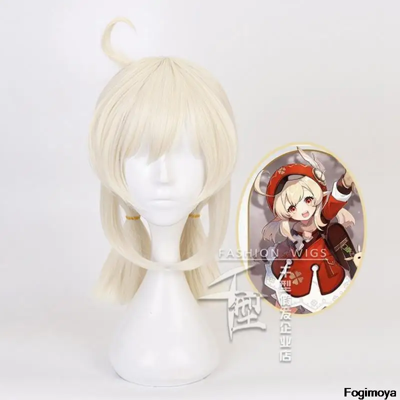 

Парик для косплея Genshin Impact Klee, 45 см, парик Золотой, парики для косплея аниме, термостойкие синтетические парики, парики на Хэллоуин для девоче...