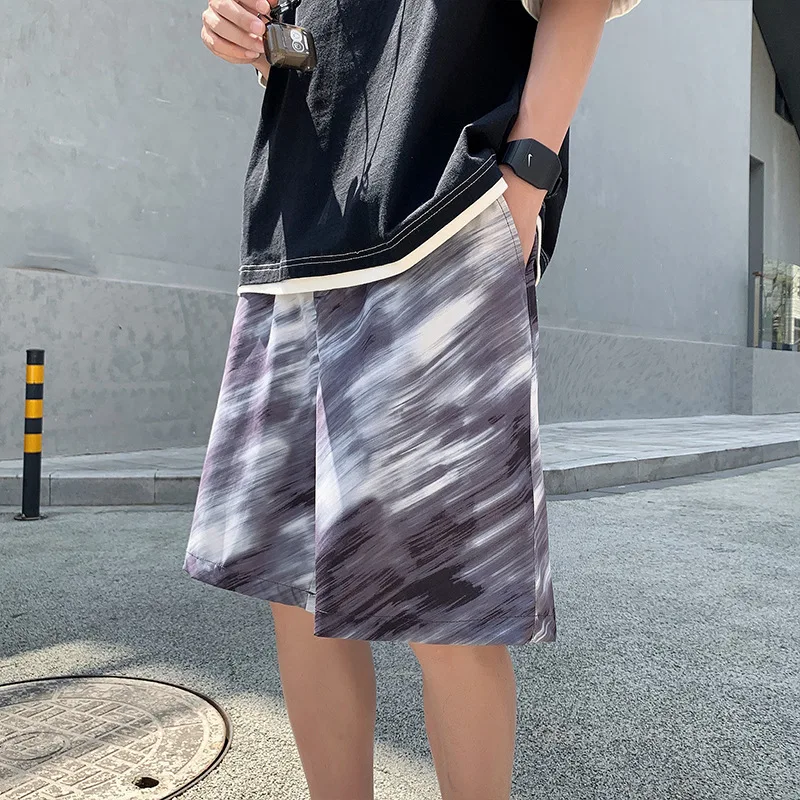 

2021 Summer Street fashion Men's Tie dye Camouflage casual shorts Men's Street fashion Jogging shorts beach shorts
