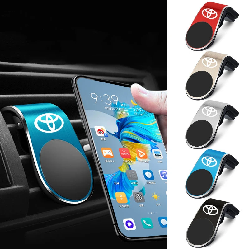 

1x Magnetic Car Phone Holder Badge Interior Auto Goods For Toyota Corolla Yaris Rav4 Avensis Auris Camry C-hr Prius Accessories