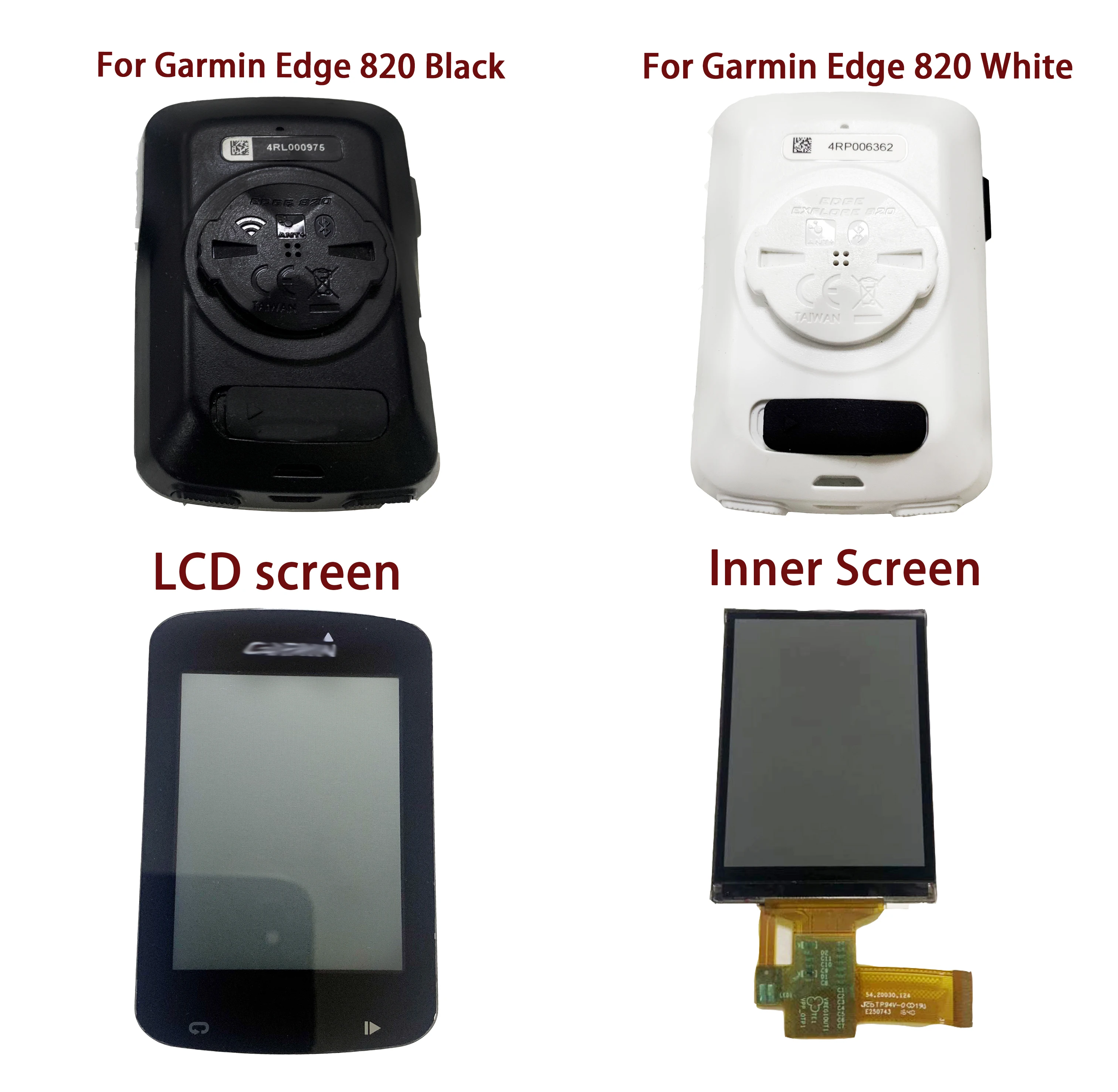 

replacement parts for garmin edge 820 original Garmin LCD screen/LCD without touch screen/back cover no battery/rubber
