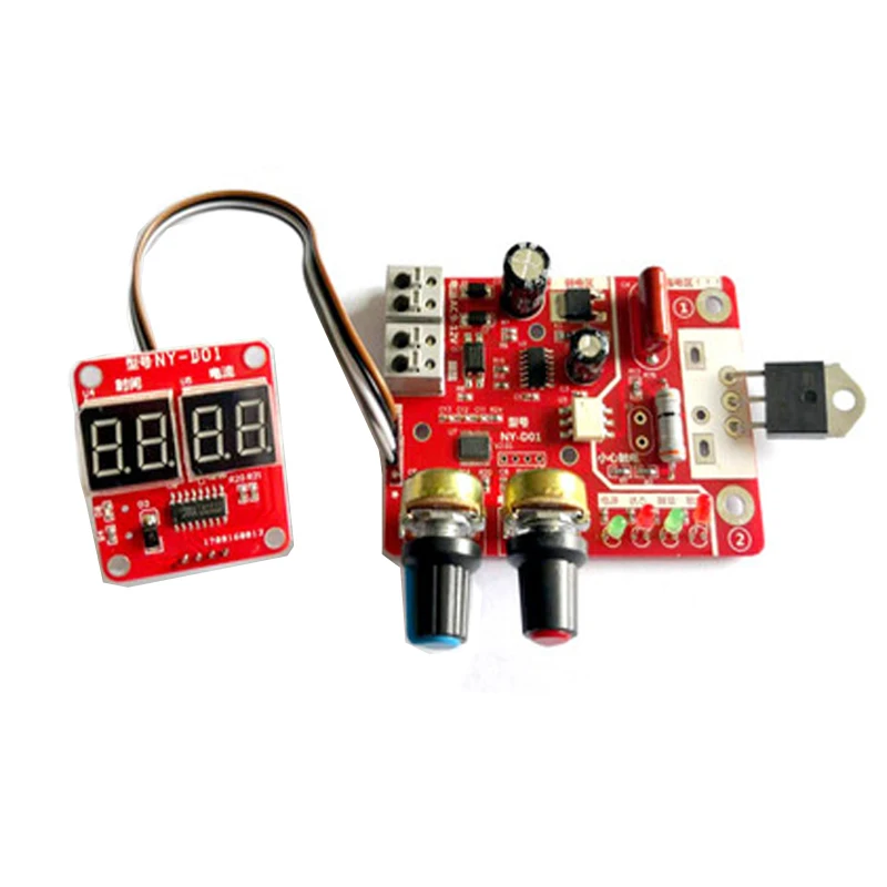 

NY-D01 40A Spot Welding Machine Control Panel Spot Welding Transformer Controller with Digital Display Regulating Time Current