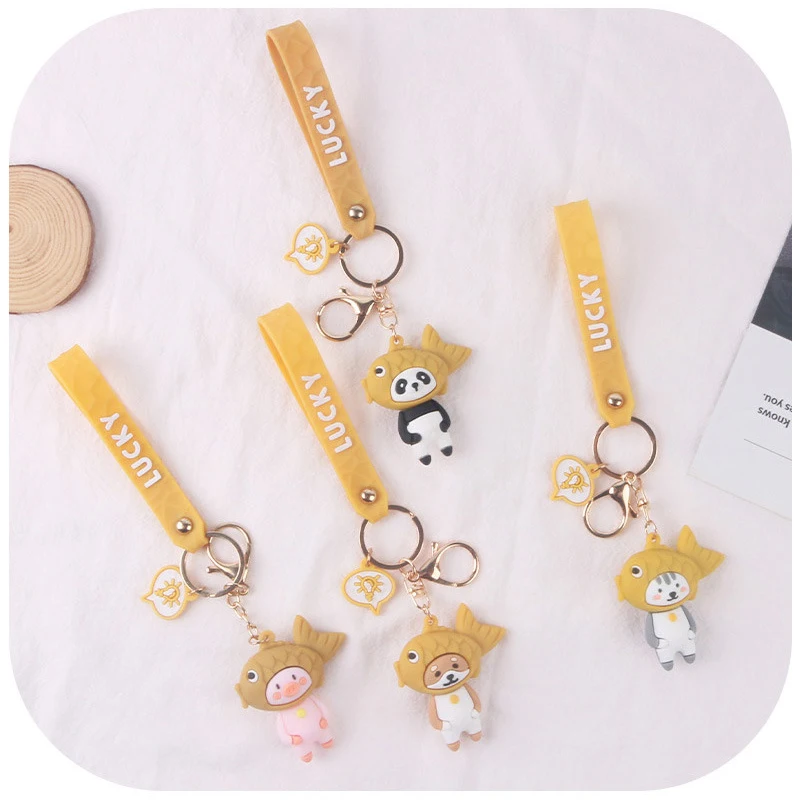 Cartoon Resin Animal keychain Lovely Dog Panda Key Chain Charm Bag pendant Ring Best Party Gift Jewelry | Украшения и аксессуары