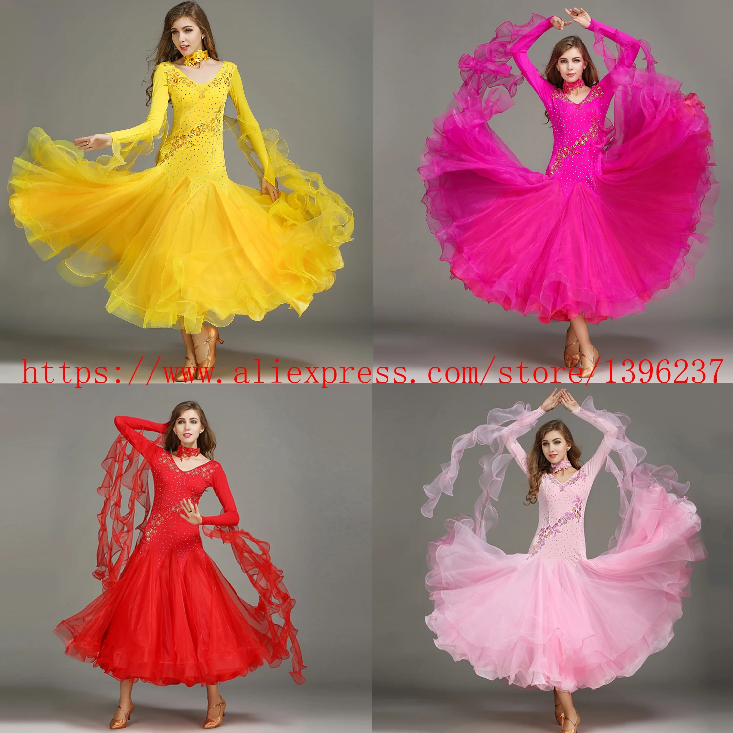 Женское эластичное платье из лайкры стандартное с длинным рукавом для бальных