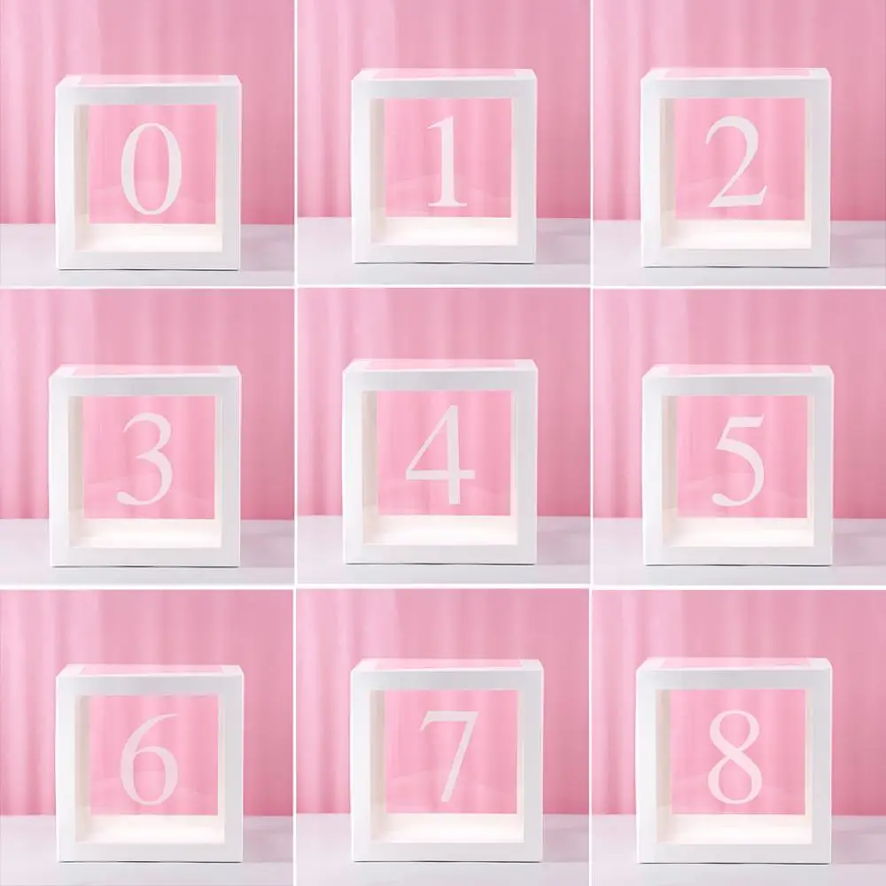 Цифровая прозрачная воздушная коробка для детей 1 2 3 4 5 6 7 8 9|Украшения своими