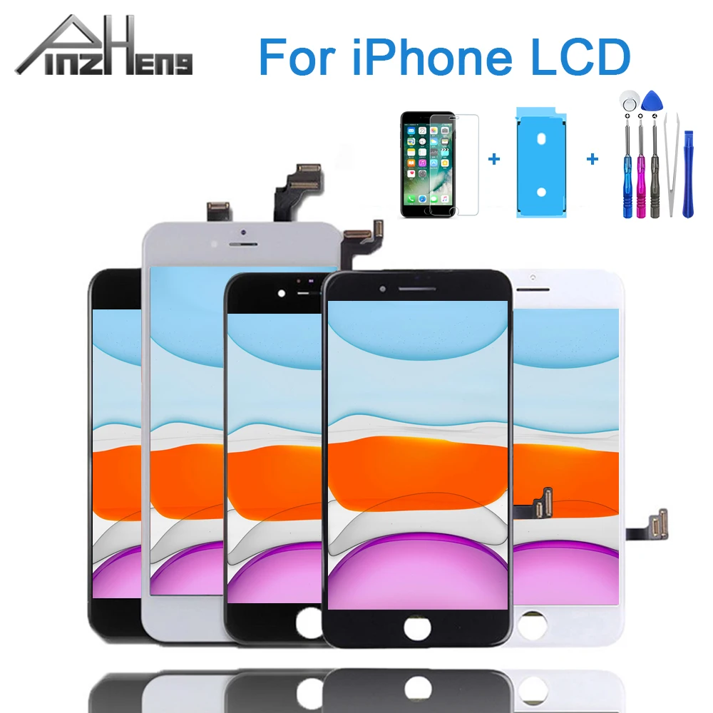 PINZHENG Оригинальный ЖК экран для iPhone 4S 5 5S 6 6S 7 8 Plus X дисплей дигитайзер сборка Repalcement