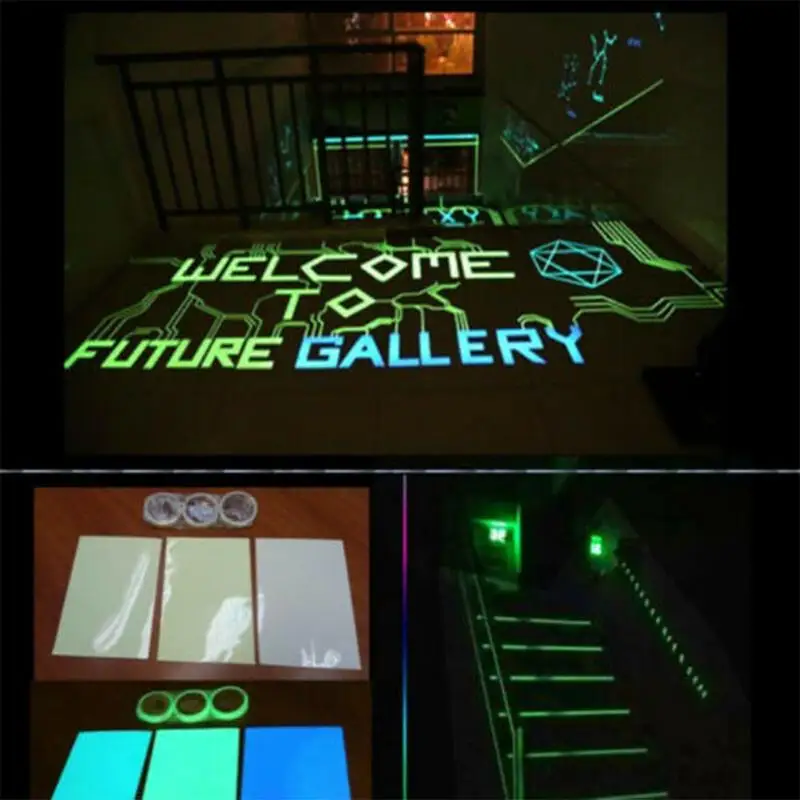

1pc DIY Fluorescent Stickers High Brightness Luminous Decor DIY Decor Paper Film Advertising Room Engraving Furniture Kids V6I0