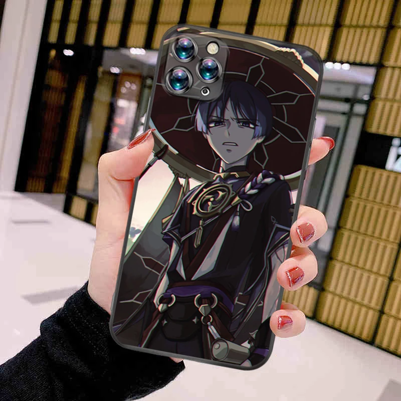 

Cartoon Cute Genshin Impact Phone Case For iPhone 11 12 Pro XS MAX 8 7 6 6S Plus X 2020 XR Mini Ultra-Thin Soft Cover