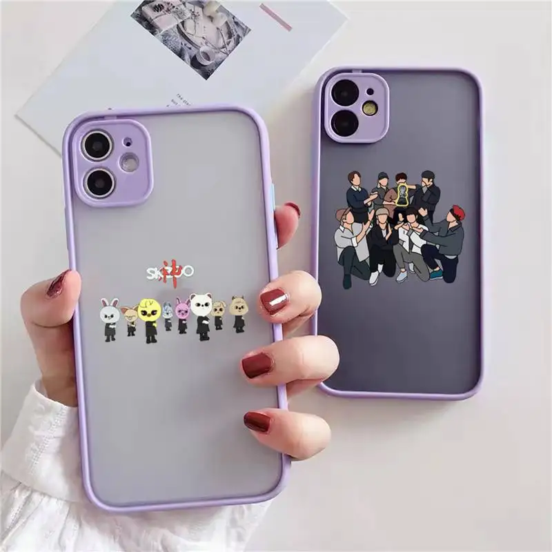 

Stray Kids Air tickets Phone Case For iphone 13 12 11 xr xs x 7 8 pro max light purple Soft TPU Silicone Clear Case Cover