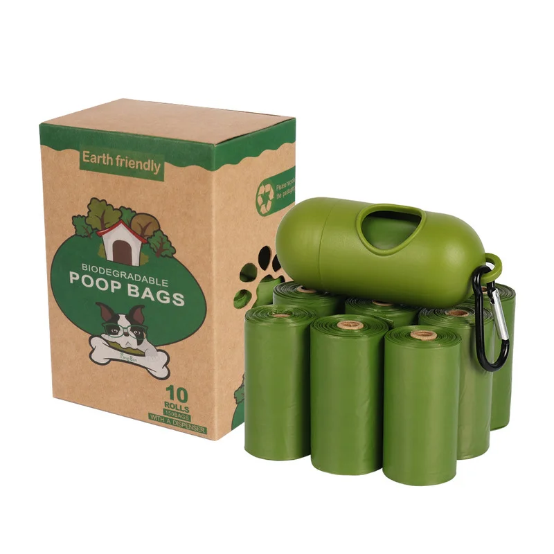 

Biodegradable Dog Poop Waste Bags With Dispenser Eco-Friendly Product For Dogs Leak Proof Breaks Down Quickly Poo Trash Bag