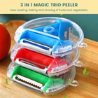 3 в 1 Бытовая многофункциональная терка из нержавеющей стали для фруктововощей