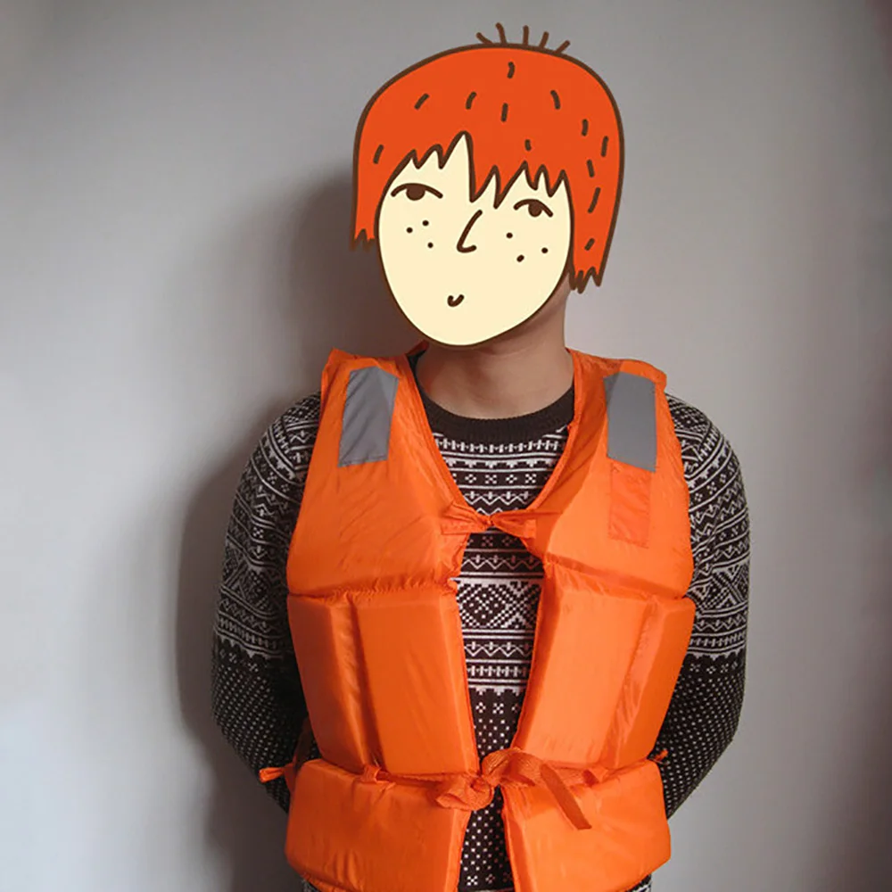 

Adult Orange Life Jacket Vest Outdoor Swimming Sailing Drifting Surfing Boating Water Sports Safety Vest Survival Accessory